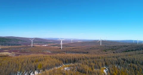 Wind Turbine in Forest Stock Footage 118910354