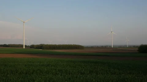 Wind Turbine Forest total Stock Footage 231105218