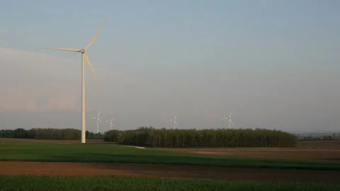 Wind Turbine Forest4K Stock Footage 231105229