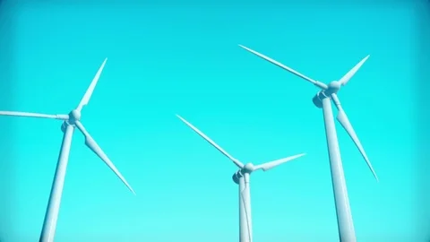 Wind Turbine Generator 3d render loop animation Vídeos de archivo 72852883