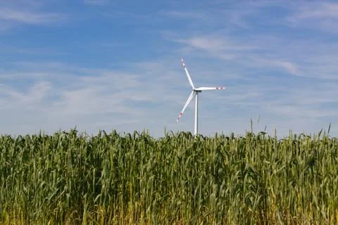 Wind turbine generator Stock Photos