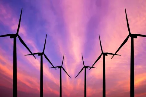 Wind turbine generator Stock Photos