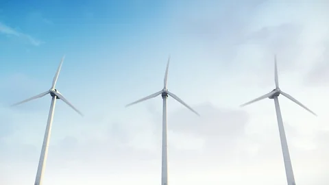 Wind turbine generators Stock Footage 119359738