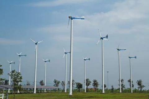 Wind turbine generators. Foto stock