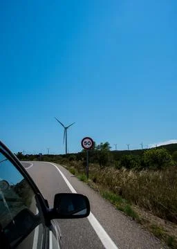 Wind turbine generators Stock Photos