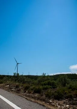 Wind turbine generators Stock Photos