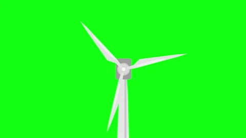 Wind turbine on a green screen Stock Footage 150589995
