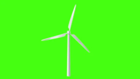 Wind turbine green screen Stock Footage 259963873