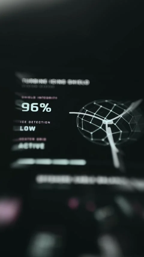 Wind Turbine Grid Status and Ice Detection Monitor Видео 338403033