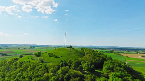 Wind turbine on a hill 動画素材 312224897