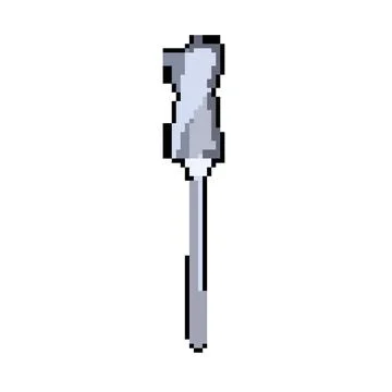 Off wind turbine home use pixel art vector illustration Stock Illustration