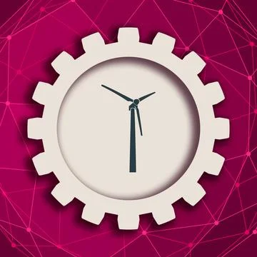 Wind turbine icon Stock Illustration