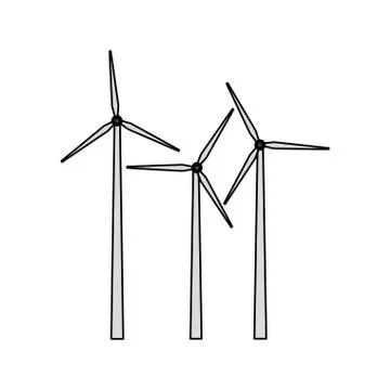 Wind turbine icon image Stock Illustration