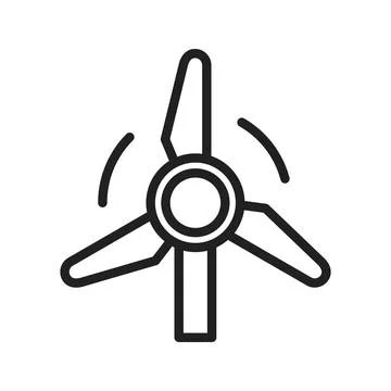 Wind Turbine icon image. Illustrazione stock