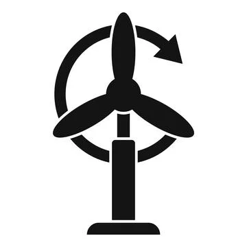 Wind turbine icon simple vector. Sustainable development Stock Illustration