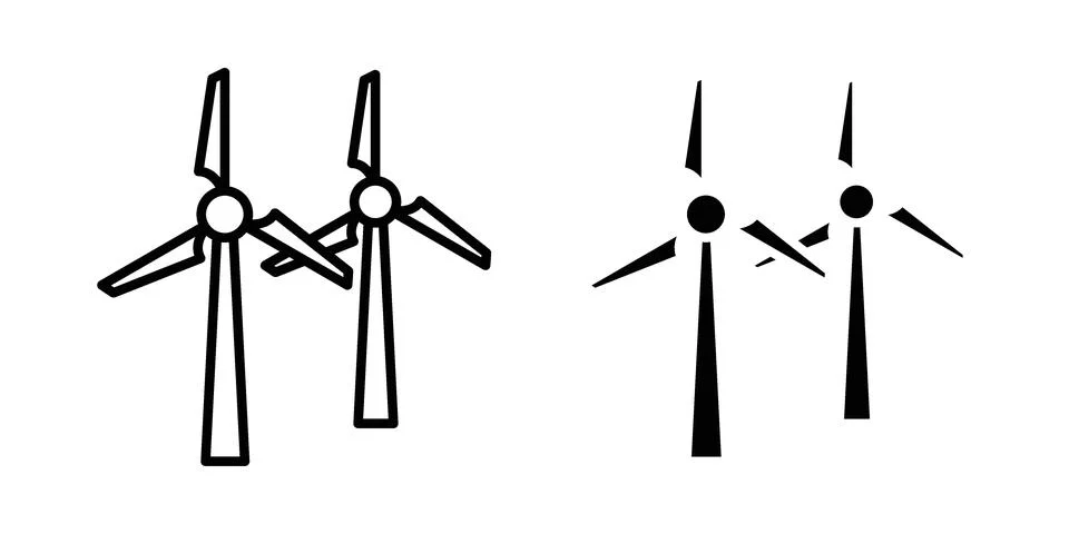 Wind turbine icon vector design. EPS10 Stock Illustration