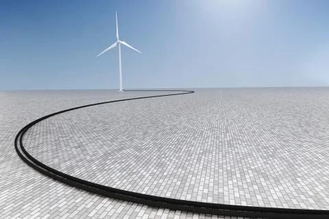 Wind Turbine Stock Illustration