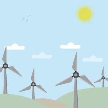 Wind turbine Stock Illustration