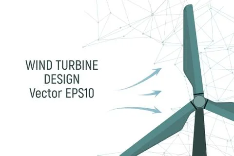 Wind turbine. Stock Illustration