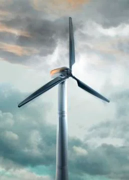 Wind turbine, illustration Stock Illustration