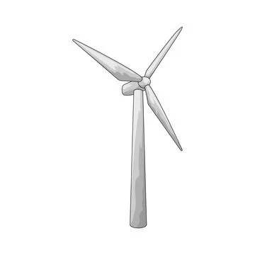 Wind turbine illustration Ilustração Stock