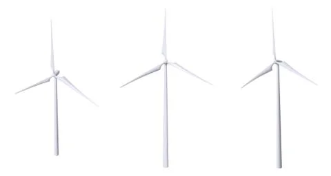 Wind Turbine Isolated Stock Illustration