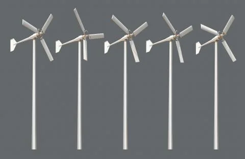 Wind turbine isolated Stock Photos