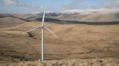 Wind turbine in landscape Stock Footage 29464463