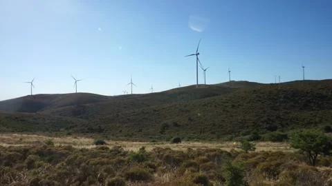 Wind turbine landscape Stock Footage 185940923