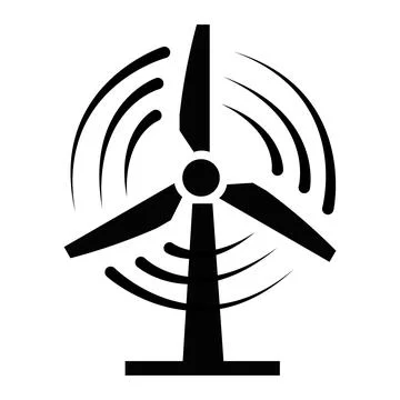 Wind turbine line icon windmill symbol vector green renewable power generat.. Stock Illustration
