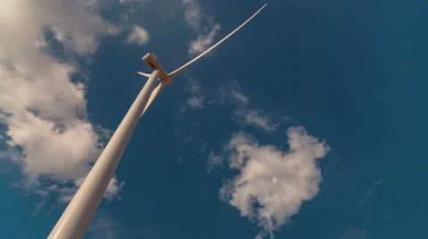 Wind Turbine, low angle 1, Time Lapse Stock Footage 55252237