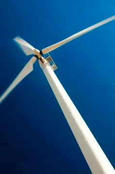 Wind turbine in motion Stock Photos
