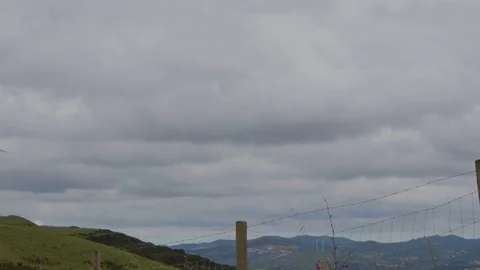 Wind Turbine on a Mountain Stock Footage 90901211