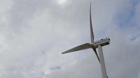 Wind Turbine on a Mountain Stock Footage 90901399