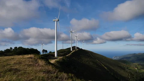 Wind turbine park Vídeo Stock 147715676