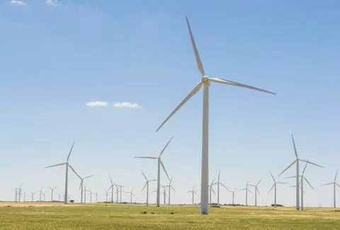 Wind turbine park Stock Photos