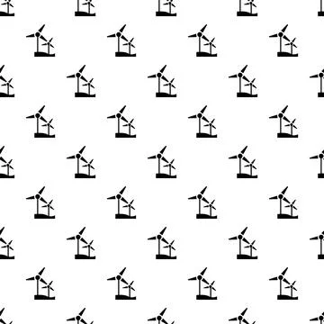 Wind turbine pattern seamless Stockillustratie