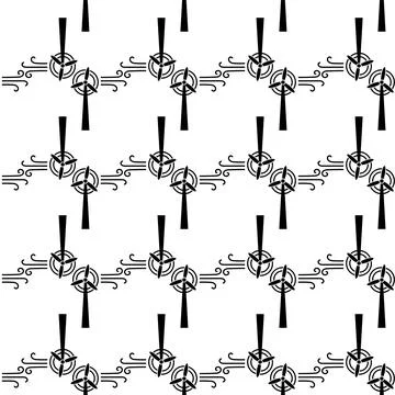 Wind turbine pattern seamless vector Stock Illustration