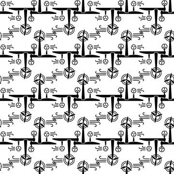 Wind turbine plant pattern seamless vector Stock Illustration