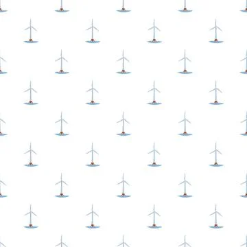 Wind turbine power generating renewable energy pattern イラスト素材