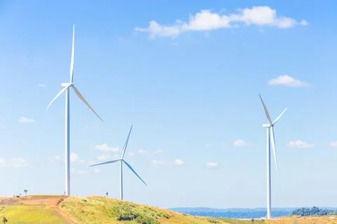 Wind turbine for power generation Stock Photos
