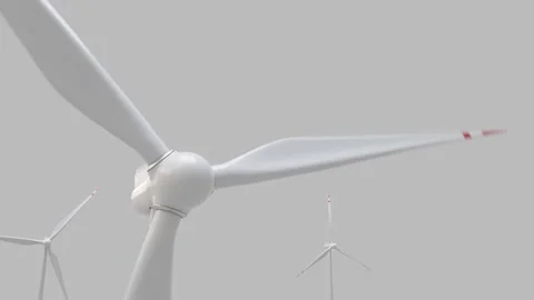 Wind turbine power generation wind power plant high quality 4k video Stock Footage 151019533
