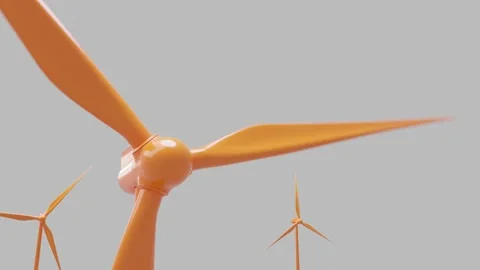 Wind turbine power generation wind power plant high quality 4k video Stockbeeldmateriaal 151019580