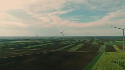 Wind Turbine Power Generator Station 007 Stock Footage 273178384