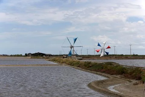 Wind Turbine for pumping Stock Photos