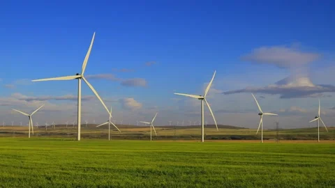 Wind Turbine Renewable Energy Alberta Video stock 166328790