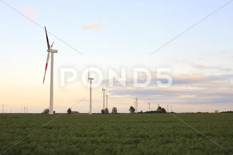 Wind turbine - renewable energy Stock Photos