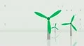 Wind turbine - renewable energy source (copy space animation) HD Footage