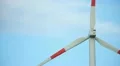 Wind turbine - renewable energy source (back view) HD Footage