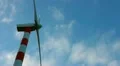 Wind turbine - renewable energy source (side view) HD Footage
